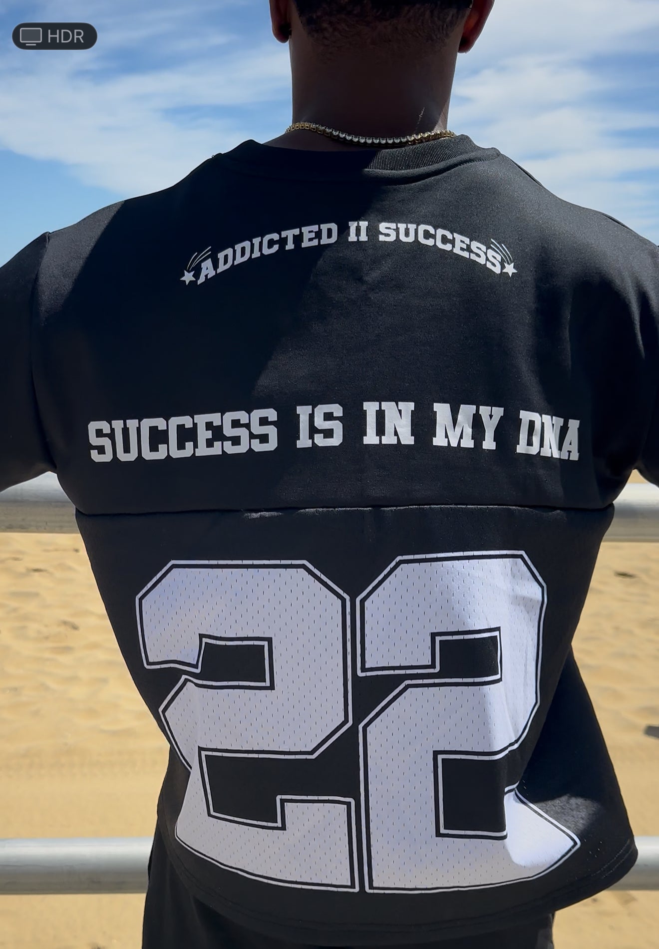 “Success Is In My DNA” Black Football Jersey