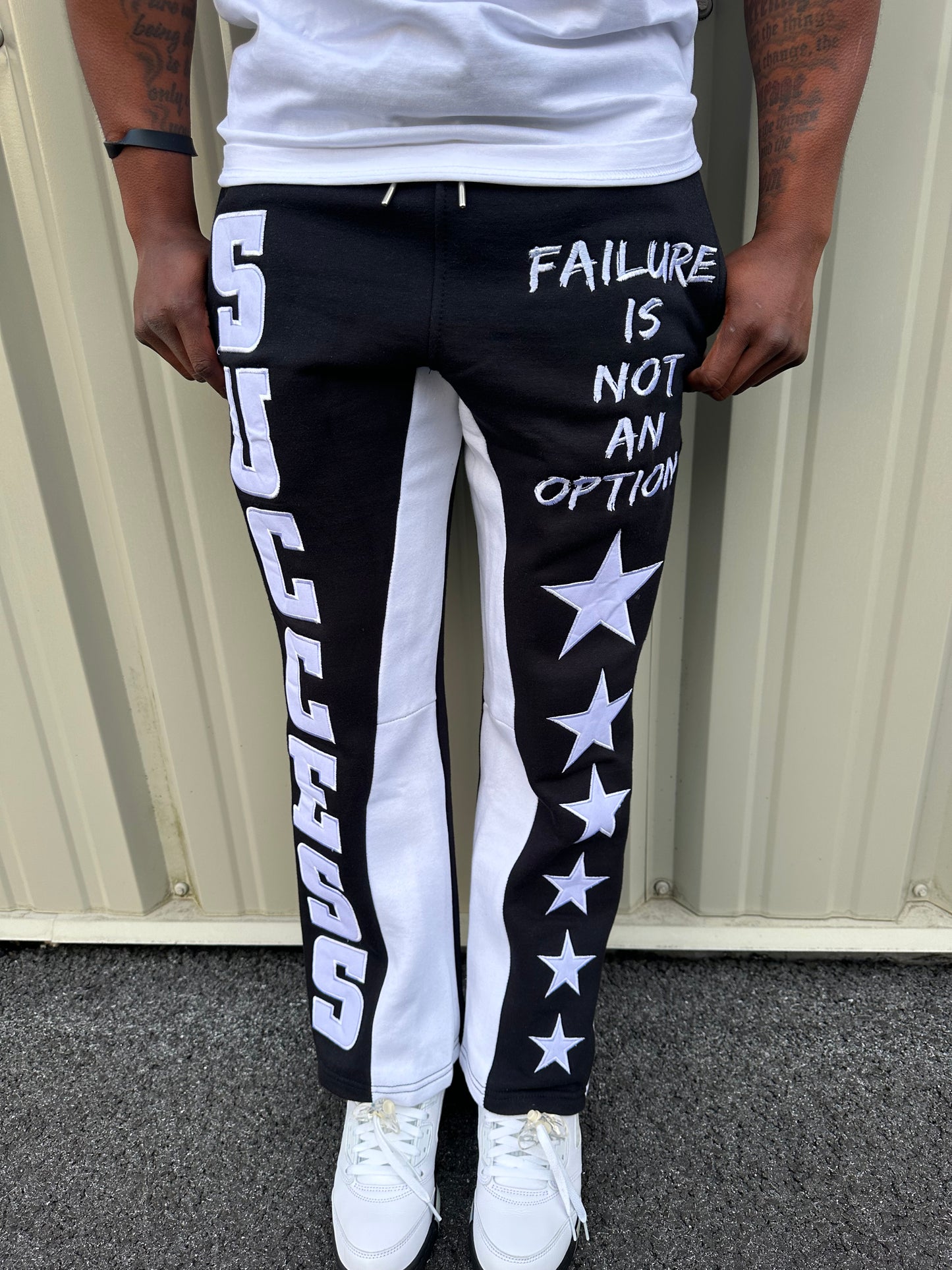 "Failure Is Not An Option" Embroidery Sweatpants