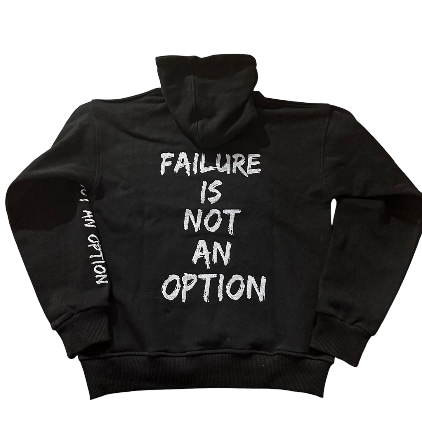 Embroidery Black Hoodie (Failure is not an Option)