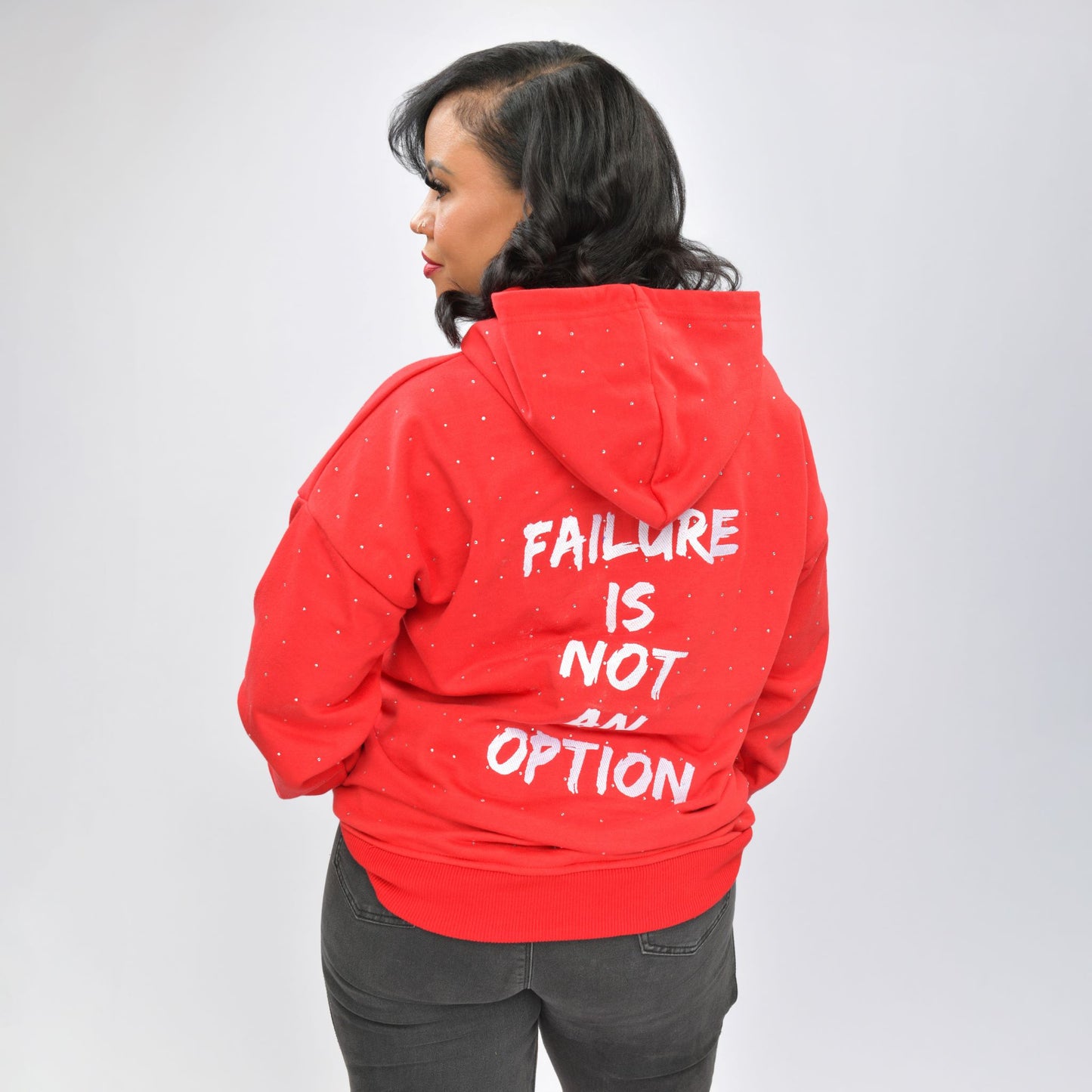 Red Rhinestone Hoodie