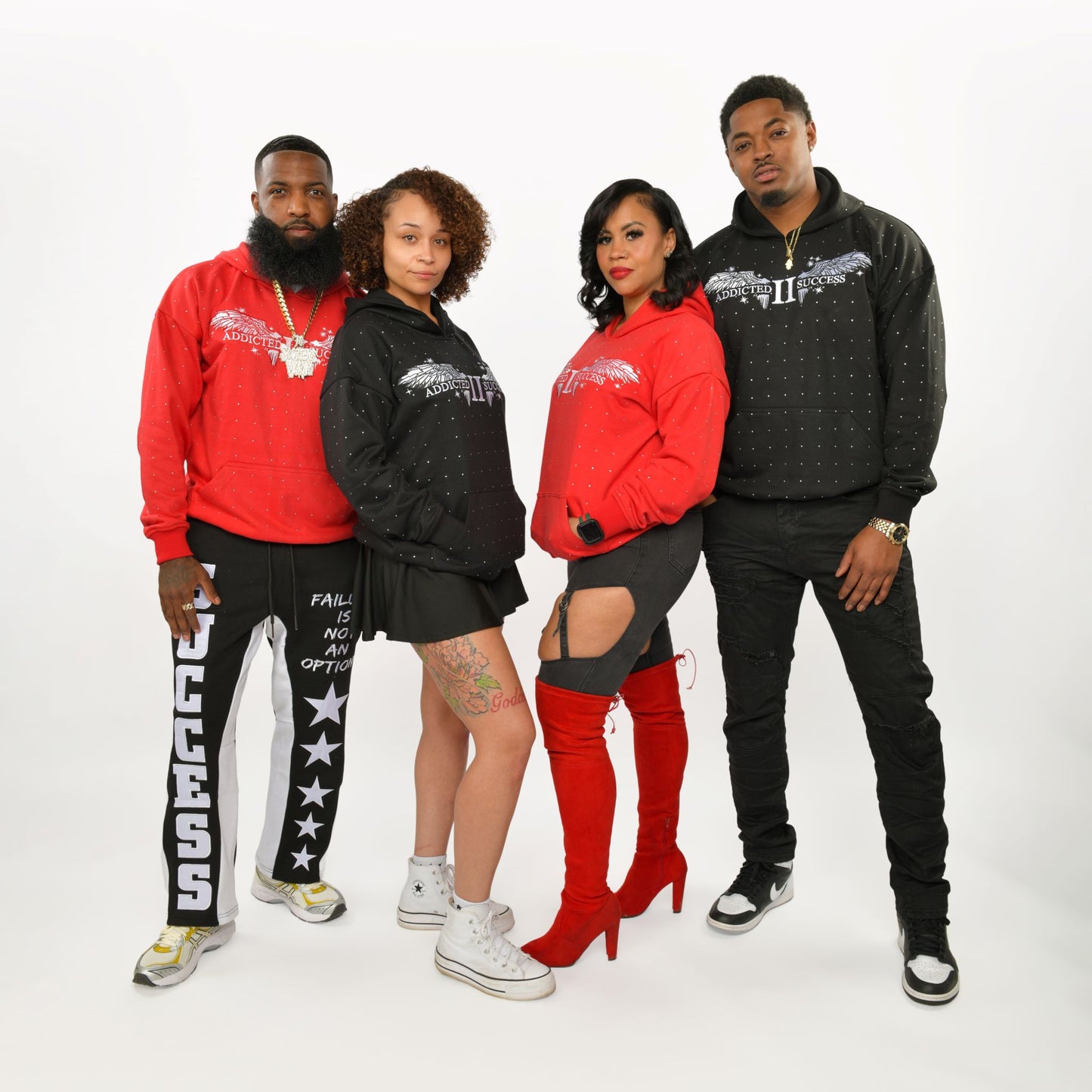 Red Rhinestone Hoodie