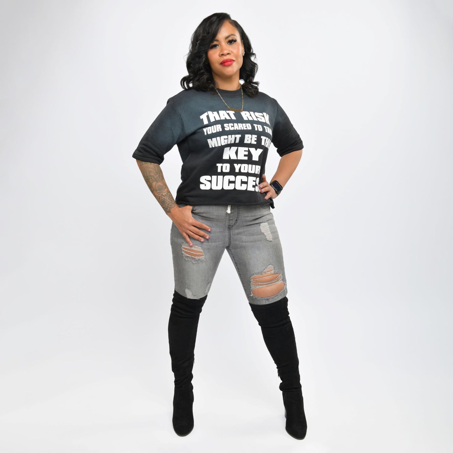 Black "That Risk Tee"