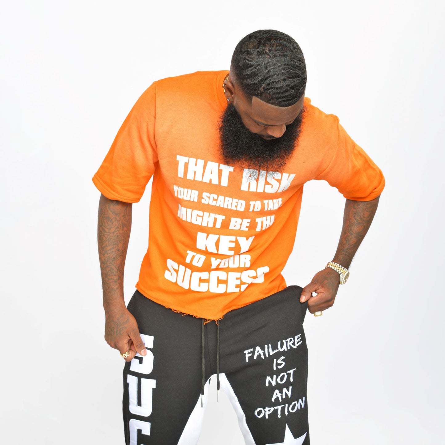 "Failure Is Not An Option" Embroidery Sweatpants