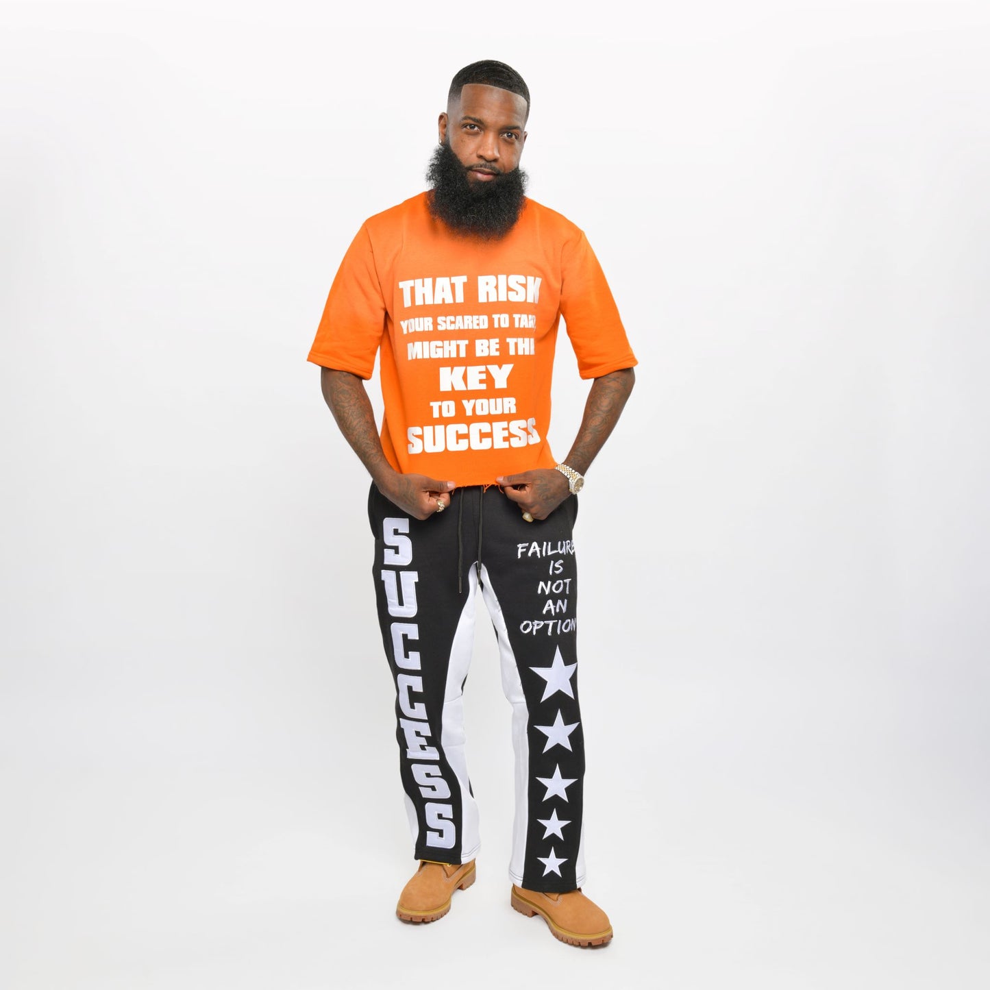 "Failure Is Not An Option" Embroidery Sweatpants