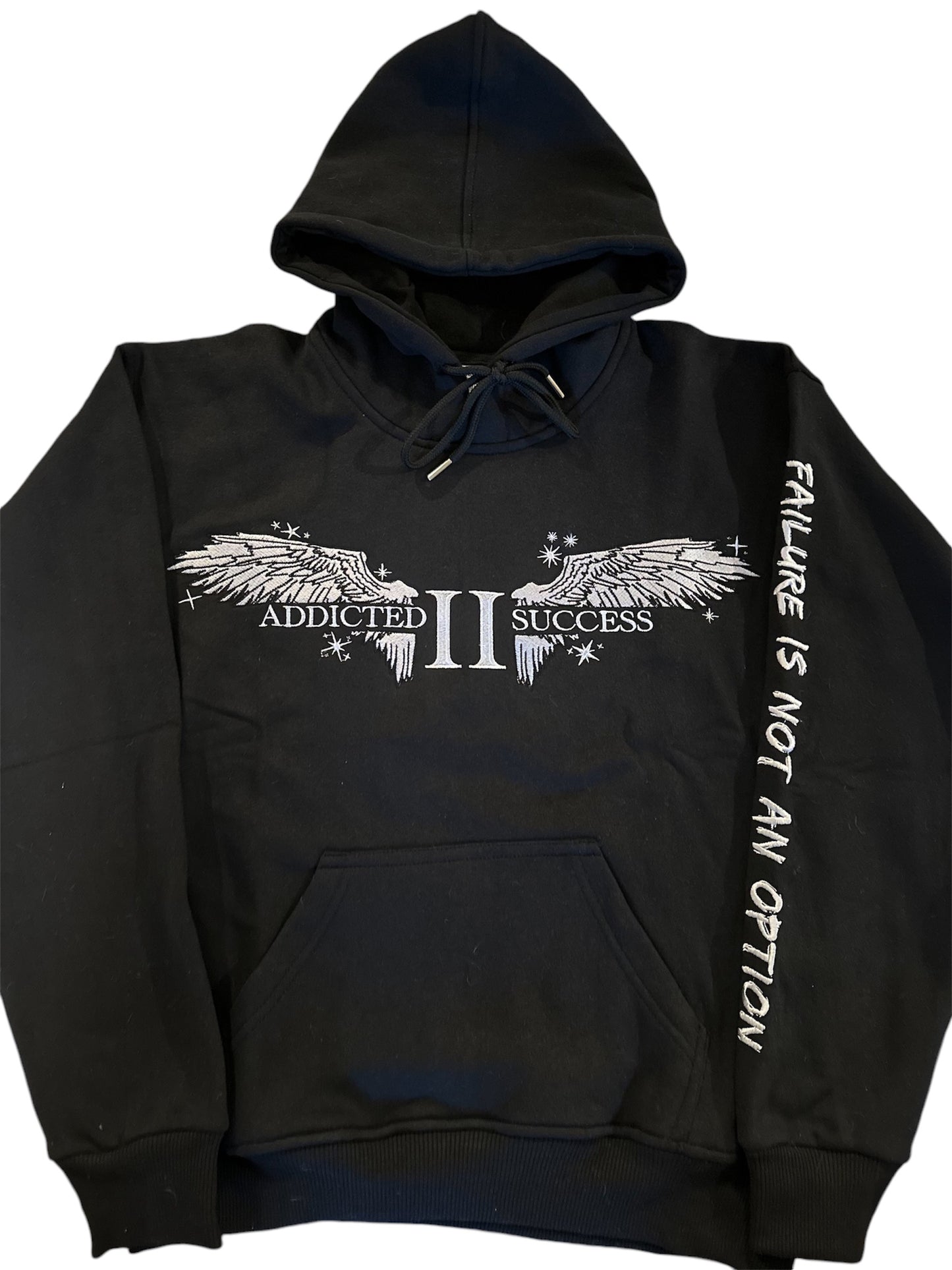 Embroidery Black Hoodie (Failure is not an Option)