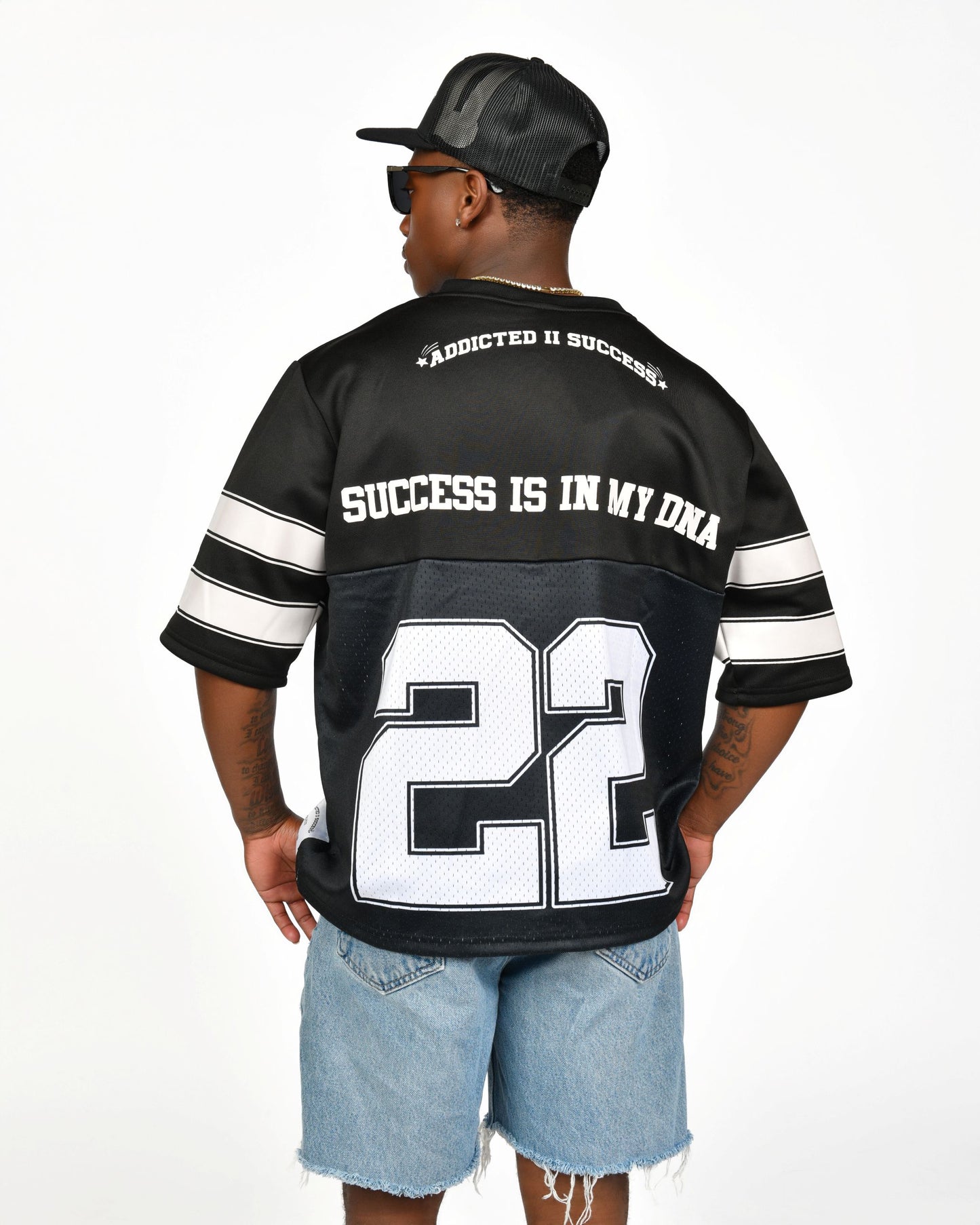 “Success Is In My DNA” Black Football Jersey
