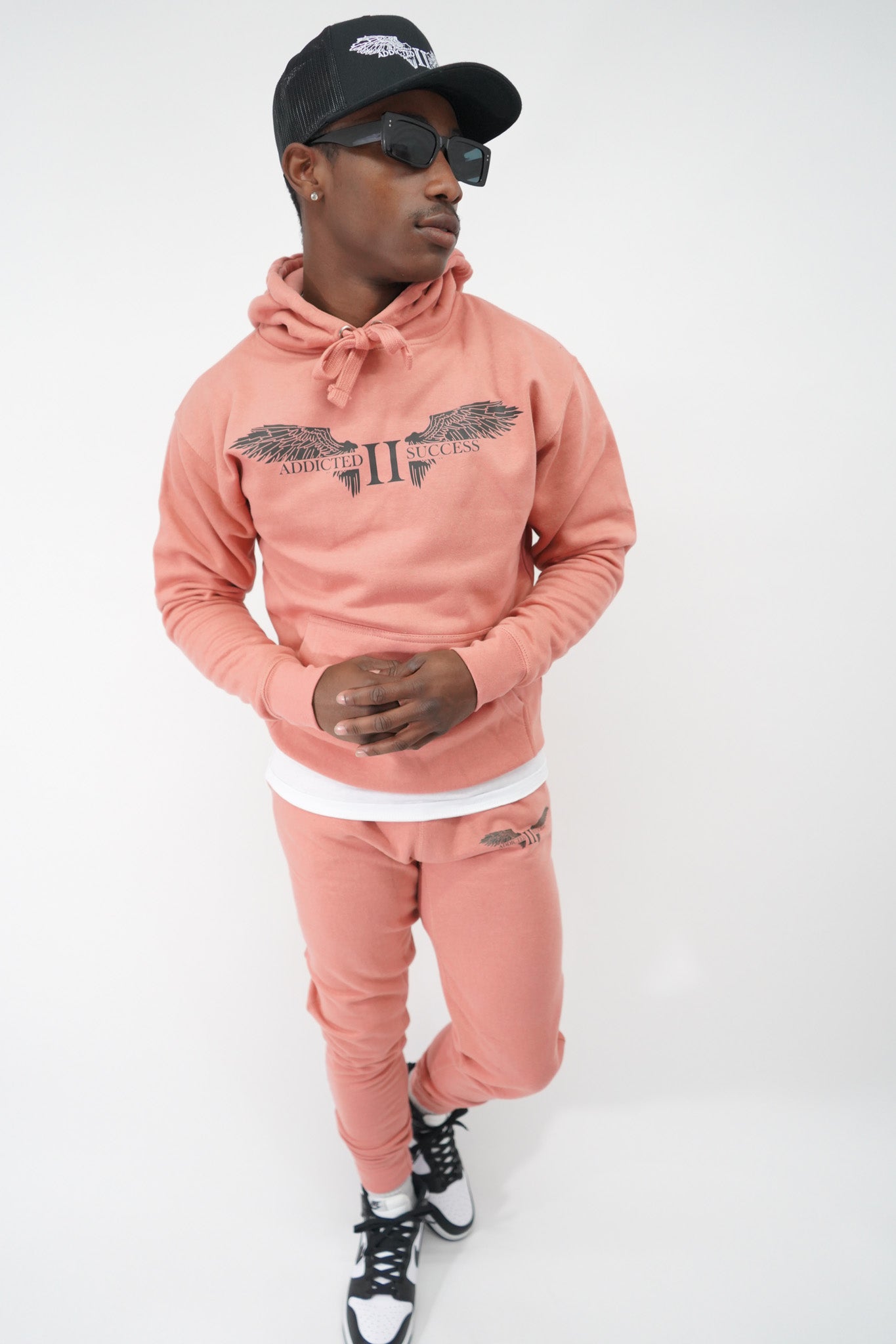Desert Pink and Black Sweatsuit ( Unisex )