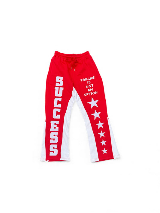 Red (Failure Is Not An Option) Embroidery Sweatpants