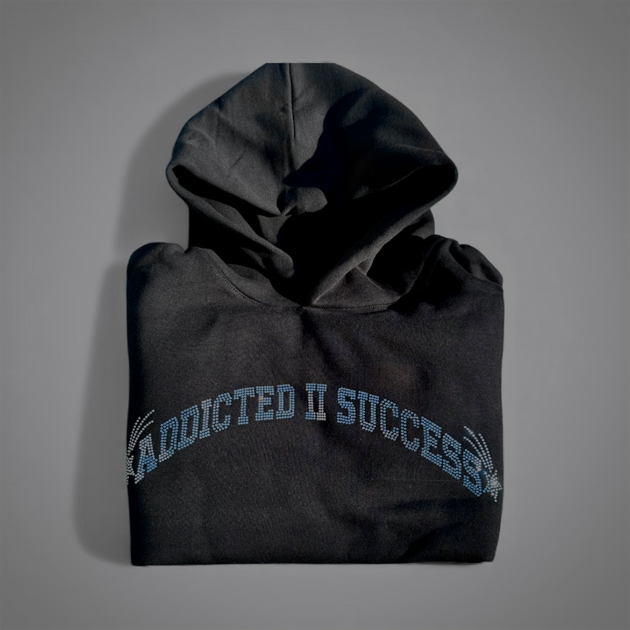 Curved Arched "Rhine Stone'' Hoodie