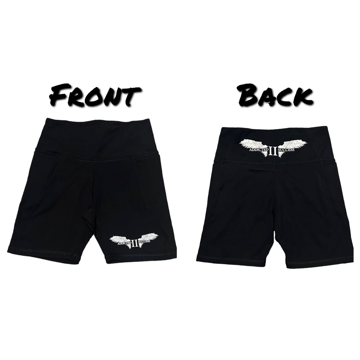 Black Biker Shorts w/ side Pockets