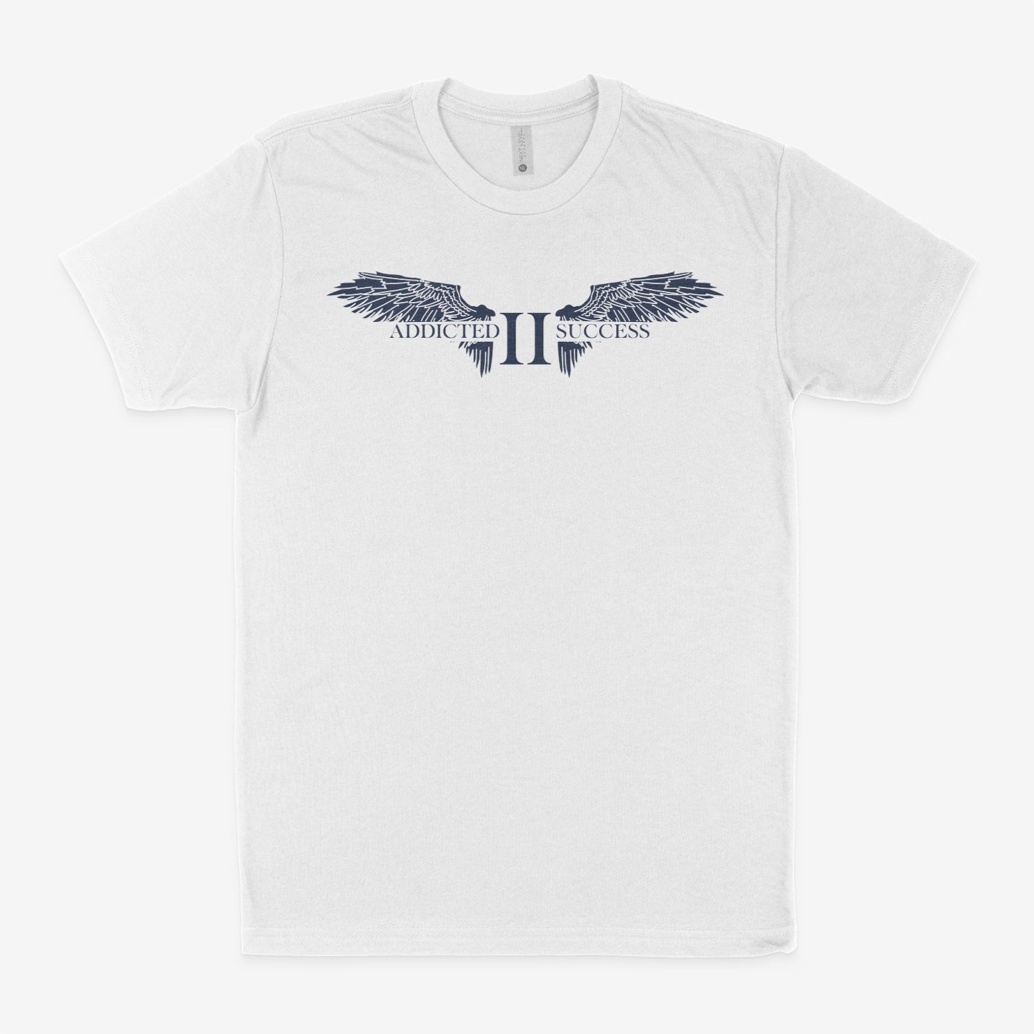 White and Navy Blue T-Shirt