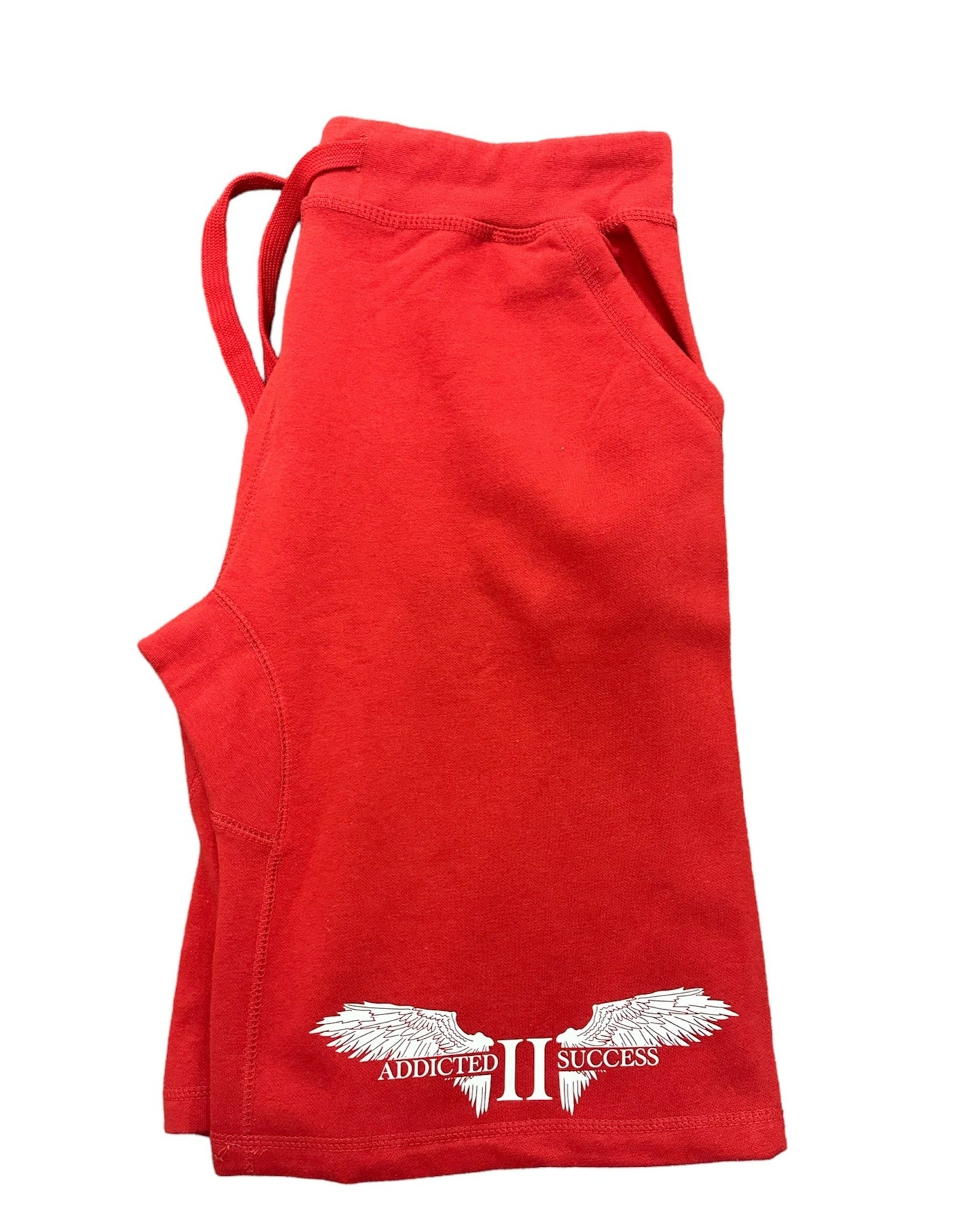 Classic - Mens Red Cotton Fleece Shorts