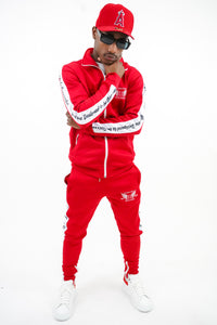 Red and White Embroidery Tracksuits (Unisex)