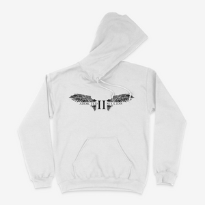 White Hoodie w/ Black Logo
