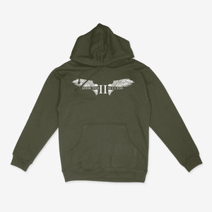 Military Green/ White Hoodie